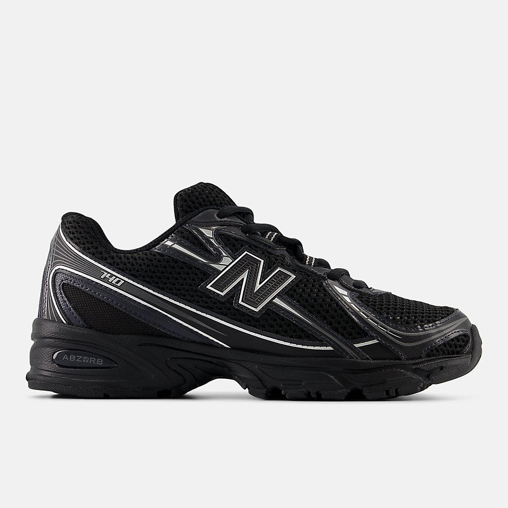 New Balance 740 Shoes Black with Silver Metallic